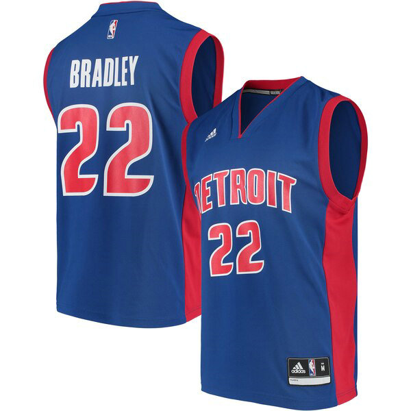 Maillot nba Detroit Pistons adidas Road Réplique Homme Avery Bradley 22 Bleu